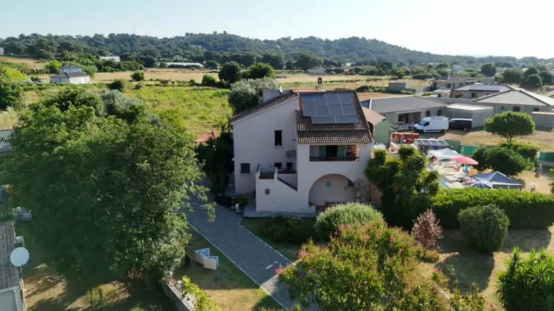 La propriété vue du ciel